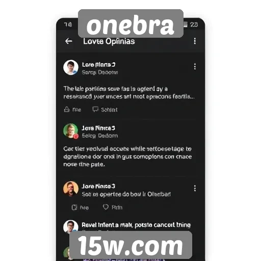 Feedback dos usuários sobre a interface do Onebra